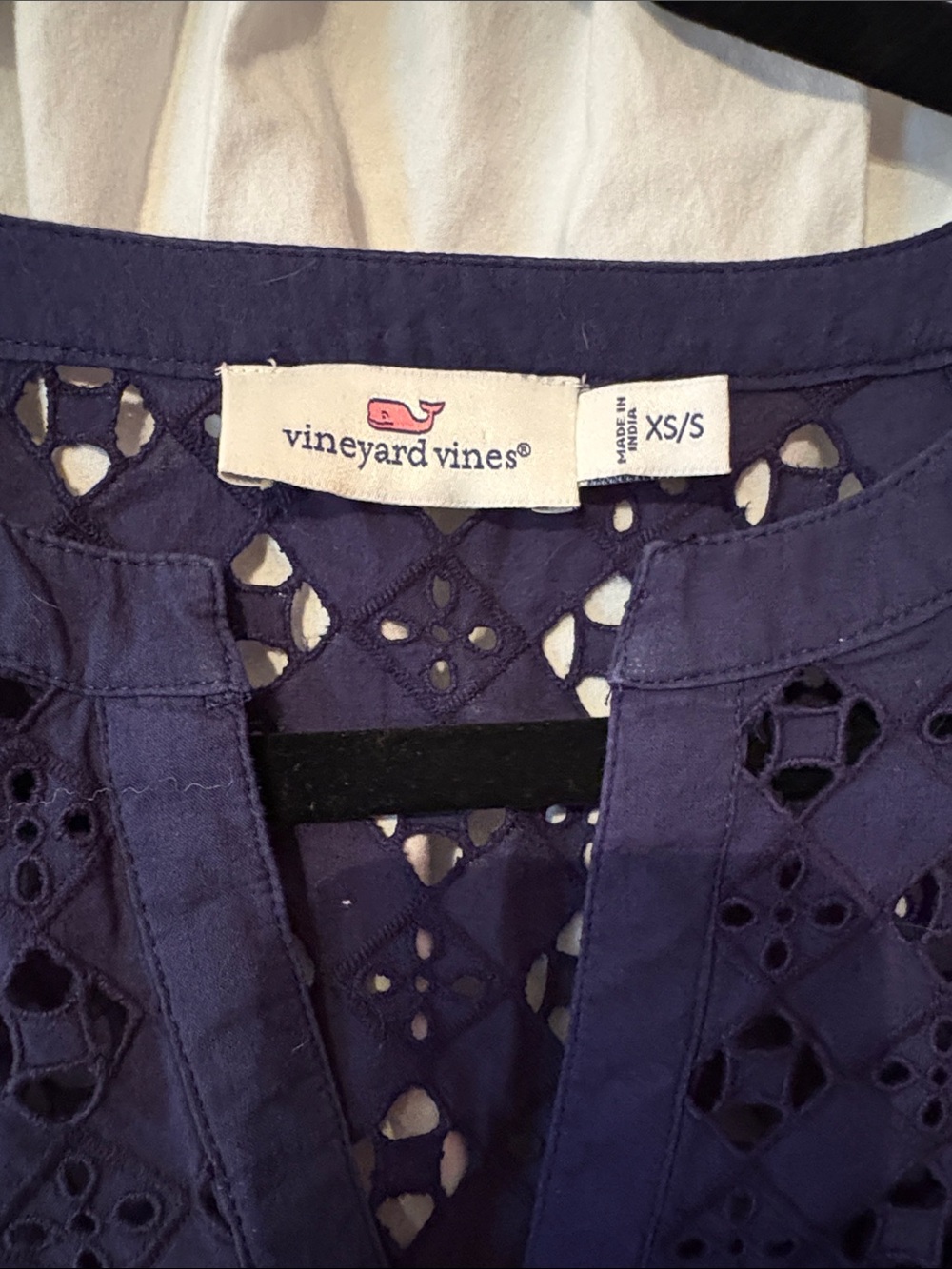 Vineyard Vines Navy Eyelet swim cover up and or Tunic Top